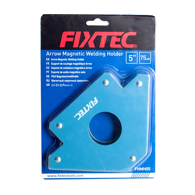 Fixtec Welding Accessories 75lbs Triangular Locator Steel Weld Holders 5" Magnetic Welding Clamps Holder