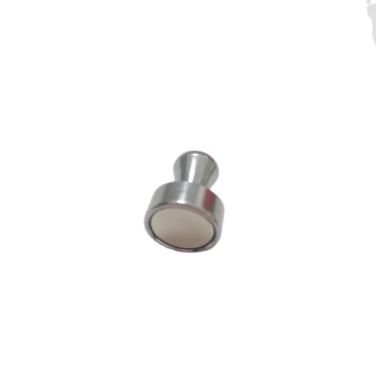 Fuerte neodimio NdFeB Acero Cubierto Imán Pin Push Metal Whiteboard Mini Pin magnético para oficina